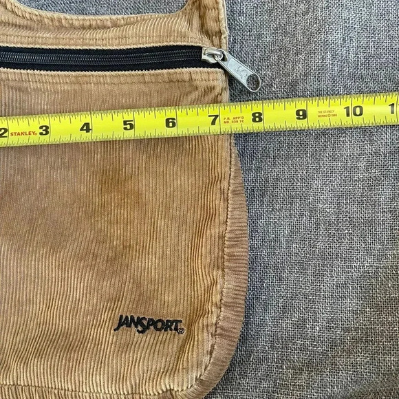 Jansport Unisex Travel Bag Brown Adjustable Straps 2000's y2k Vtg cordoroy - Picture 8 of 11